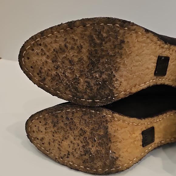 Frye Black Suede Parker Oxford Heeled Ankle Bootie for Women Size 7B - Picture 9 of 10